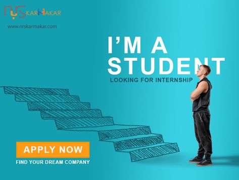 Students! Are you looking for internship? NRS Karmakar is an intern portal site, which links up the organization to those students who are searching for internship oppurtunities. Apply Now! Find your dream Company!  For any enquires leave us a message or email us at: admin@nrskarmakar.com OR Visit our website: www.nrskarmakar.com and join us.  #CareerPath #Intern #InternInNepal #InternInTheBestComapnies #Internship #InternshipOpportunity #IntershipByNRSKarmakar #Karmakar Internship Poster Design Ideas, Internship Poster, Dream Company, University Marketing, The Internship, Education Poster Design, Designing Ideas, Internship Program, Graphic Design Lessons