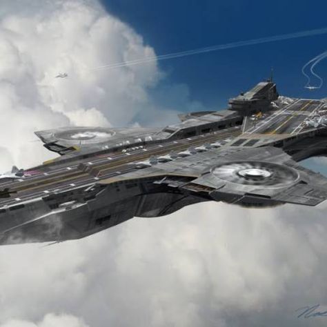 S.H.I.E.L.D. Helicarrier screenshots, images and pictures - Comic Vine Future Transportation, Air Carrier, Aircraft Carriers, Concept Art World, Marvel Avengers Movies, Concept Ships, Game Concept Art, Futuristic Art, Avengers Movies