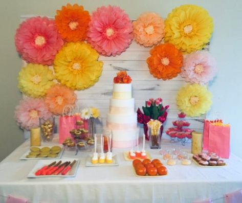 Tissue Paper Flowers Backdrop, Giant Paper Flower Backdrop, Paper Flowers Backdrop, Giant Paper Flower, Flowers Backdrop, Flower Backdrop Wedding, Pink Gerbera, Pink Cushion, Paper Sunflowers