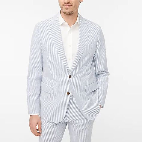 Men's Suits & Blazers | J.Crew Factory Chambray Jacket, Seersucker Suit, Sports Coat, Tuxedo For Men, Japanese Cotton, Sports Blazer, Men's Suits, Linen Blazer, Shop Mens Clothing