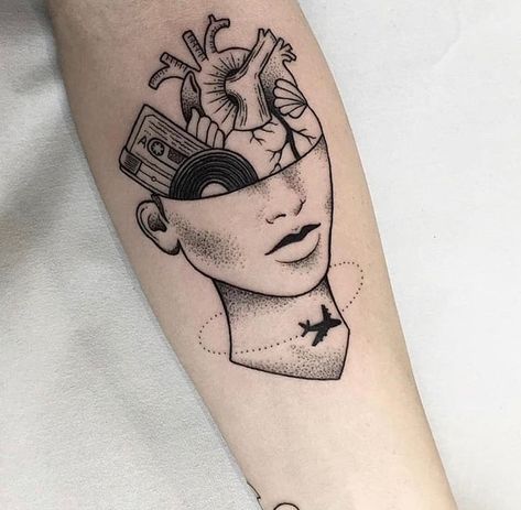 Music Flash Tattoos, Pilot Tattoo, Terrible Tattoos, Left Arm Tattoos, Half Sleeve Tattoos Drawings, Abstract Tattoo Designs, Band Tattoos, Remembrance Tattoos, Gemini Tattoo