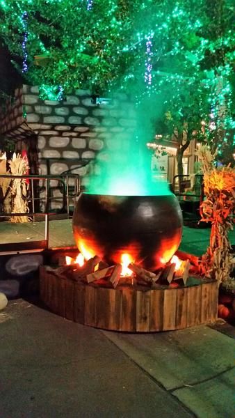 The witches cauldron at Witches Night Out at Gardner Village! Yard Skeletons, Outdoor Witch, Witches Night, Witches Night Out, Outdoor Halloween Decor, Halloween Decoration Ideas, Halloween Outside, Halloween Decor Ideas, Halloween Tattoo