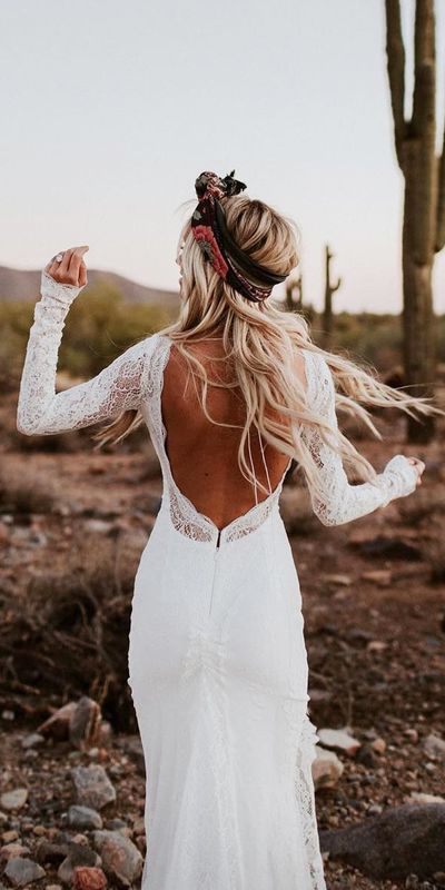 18 Rustic Lace Wedding Dresses For Different Tastes Of Brides ★rustic lace wedding dresses sheath with long sleeves open back lovers society #bridalgown #weddingdress Rustic Wedding Dress Lace, Lace Wedding Dress With Sleeves, Wedding Dress Guide, Trendy Wedding Dresses, Rustic Wedding Dresses, Dress Guide, Wedding Boho, Lace Dress With Sleeves, Brides Wedding Dress