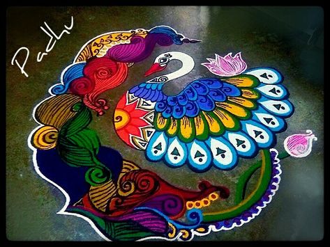 Dasara Rangoli, பொங்கல் கோலம், Welcome Rangoli, Finger Mehendi, Sanskar Bharti Rangoli Designs, Colour Kolam, Finger Mehendi Designs, 3d Rangoli, Poster Rangoli