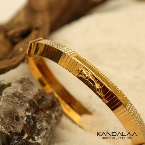 Golden Kada For Men, Kada For Men, Mens Kada Design Gold, Kadiyam For Men Gold, Gold Kada For Men, Man Gold Bracelet Design, Pencil Sketches Easy, Men Jewellery, Fancy Blouse