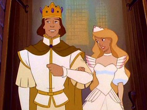 The Swan Princess, wedding scene. <3 Odette Swan Princess, The Swan Princess, Non Disney Princesses, Princess Movies, Disney Animated Movies, Swan Princess, I Love Cinema, Childhood Movies, Princess And The Frog