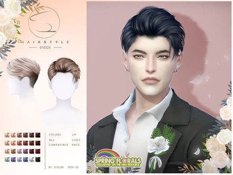 Sims 4 Eyes Presets, Sims 4 Mods Hair, Sims 4 Eyes, Sims 4 Hair Male, Sims 3 Mods, Mod Hair, Spring Florals, Male Makeup, Sims Hair