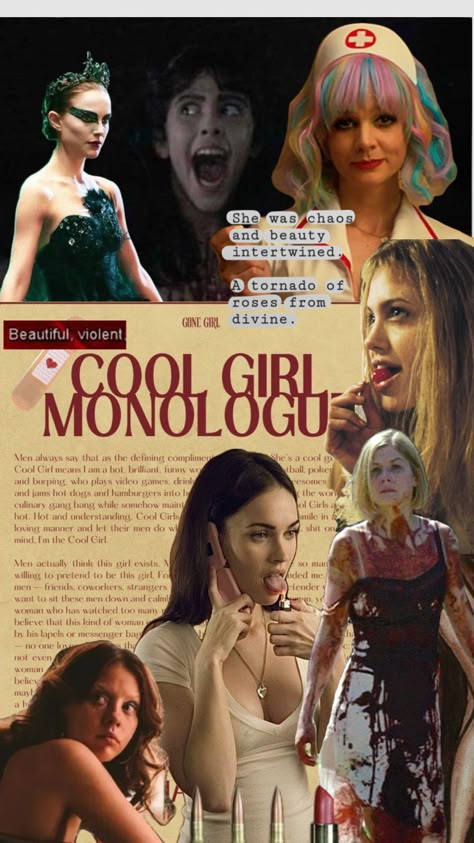 Created by mollysnyder48 on Shuffles Unhinged Women Movies, Cool Girl Monologue, Female Hysteria, X Movies, Girl Interrupted, Jennifer's Body, Good For Her, Pretty When You Cry, Wallpaper Tumblr