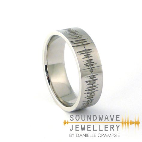 Tone-on-tone #custom #soundwave #ring #soundwavejewelry  #audio #voice #recording #wedding #gold #weddingring #soundwavejewellery Soundwave Jewelry, Voice Recording, Sound Wave, Wedding Gold, Wave Ring, Sound Waves, Our Wedding, Sound, Art Design