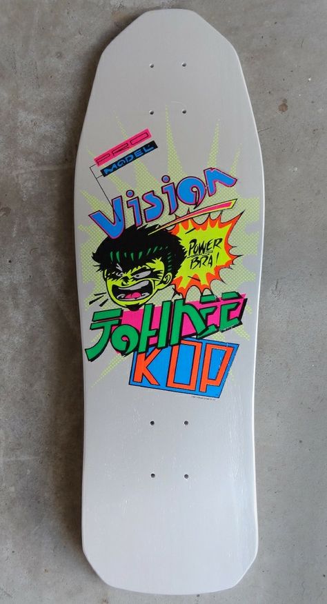 Johnee Kop old school deck Classic Skateboard, Skate Aesthetic, Longboard Design, Old School Skateboards, Skateboard Deck Art, Skateboard Art Design, Vintage Skateboards, Toy Machine, Skate Art