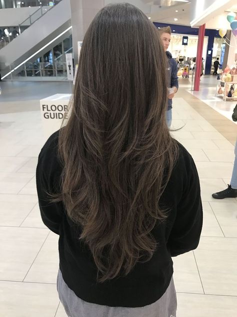 V Haircut For Medium Hair With Layers, Long Hair V Cut, V Cut Hair, V Shaped Haircut, Asian Long Hair, V Shape Hair, Haircut Inspo, Haircuts For Long Hair With Layers, Hair Inspiration Long