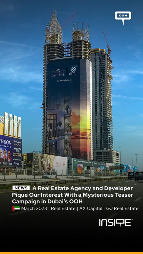 With a mysterious teaser campaign in Dubai's OOH, AX Capital and GJ Real Estate pique our interest. Huge Building, Teaser Campaign, Armani Hotel, Real Estate Agency, In Dubai, Outdoor Space, Dubai, Real Estate, Hotel