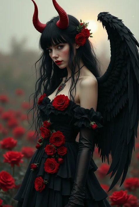 Beautiful Witch Goddesses, Gothic Goddess, Kawaii Spooky, Divine Goddess, Feminine Mystique, Beautiful Witch, Gothic Fairy, Dark Fairy, Black Wings