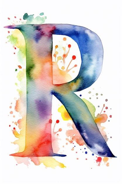 Foto una pintura de acuarela de una letr... | Premium Photo #Freepik #photo #tipografia #raster #tipografico #letras-alfabeto Watercolor Numbers, Watercolor Letters, Watercolor Lettering, Life Learning, Monogram Letters, Cricut Ideas, Premium Photo, Stained Glass, Watercolor Paintings