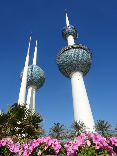 Kuwait Towers Kuwait Travel, Kuwait Towers, Kuwait City Photography, Liberation Tower Kuwait, Old Kuwait City, Kuwait National Day, Kuwait Old Photos, Kuwait City, National Day