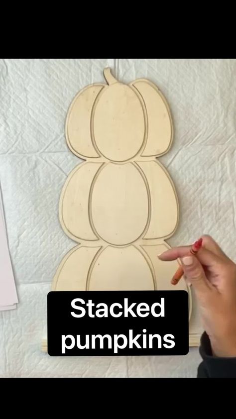 DIY Stacked Pumpkin Decor using Dollar Tree Vinyl #pumpkins #leopard #hellofall | By Chalk It Up Fancy Stacked Pumpkin Signs Wooden Painted, Hobby Lobby Stacked Pumpkins, Hobby Lobby Stacked Wooden Pumpkins, Wooden Stacked Pumpkins, Hobby Lobby Pumpkin Crafts, How To Paint Pumpkins On Wood, Painted Stacked Pumpkins, Dollar Tree Wooden Pumpkins, Stacked Pumpkins Painting