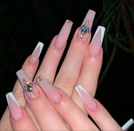 Buchifresa Nails, Short Nails Ideas Simple, Nails Ideas Simple, Nails Long Acrylic, Acrylic Nails Long, Short Nails Ideas, Classy Nail Art Ideas, Girly Acrylic, Hello Nails