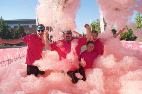 Fun Run Outfit, Bubble Run, Walk Dance, No Competition, Running Medals, Summer Funny, Running 5k, White T Shirts, Summer Games