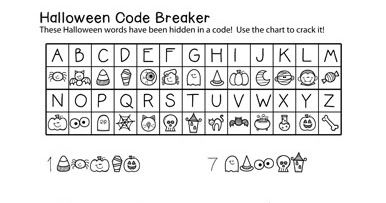 Here is another crytpo-style Halloween puzzle, but this one is for the younger solvers!  All the words on this page have been encoded u... Halloween Code Breaker, Code Breaker, Halloween Puzzles, Free Halloween, Holiday Activities, Halloween Themes, Fall Halloween, Halloween Decorations, Coding