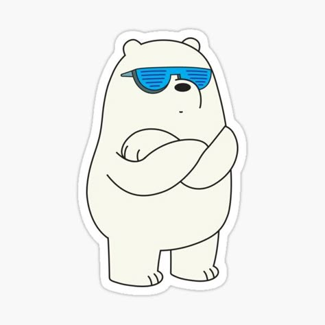 Ice Bear Stickers | Redbubble We Bear Bears Stickers, Ice Bear Tattoo, Ice Bear Cool, Cartoon Stickers Printable, We Bare Bears Stickers, Ice Bear Sticker, Bare Bears Stickers, Bear Sticker Cute, Bears Stickers