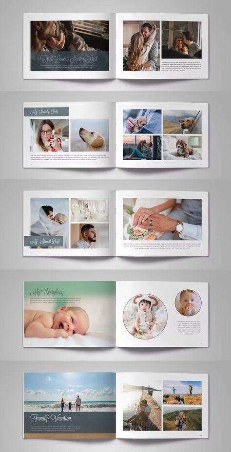 Indesign Photo Album Templete. 16 pages. Photo Album Template, Album Template, Digital Photo Album, Wedding Photo Books, Family Photo Album, Photo Album Scrapbooking, Album Design, Photo Albums, Scrapbook Albums