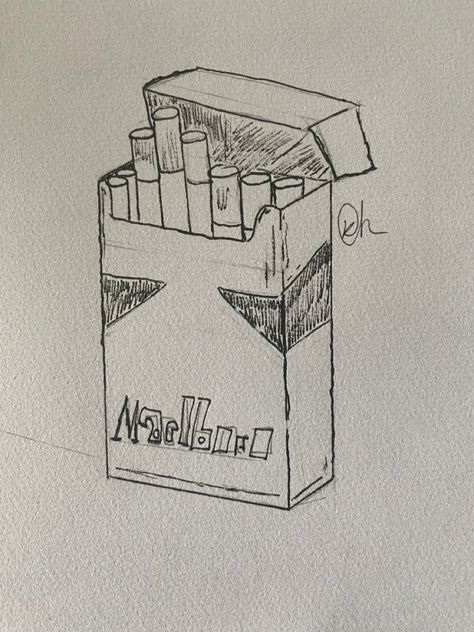 Ciggerate Box Drawing, Ciggaretes Draw, Ciggerate Drawing Easy, Ciggerate Draw, Smoker Drawings, Cigerattes Drawings, Lighter Drawing Simple, Ciggerate Drawing, Spray Can Drawing