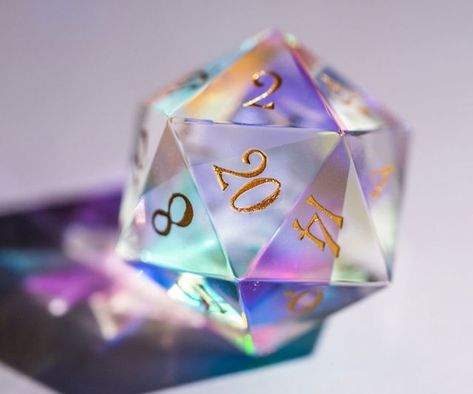 Dichroic Glass D20 Dice D20 Dice, Wishlist 2024, Dungeons And Dragons Dice, Dice Tray, Dnd Dice, Polyhedral Dice, Light Wave, Rose Quartz Gemstone, Dice Set