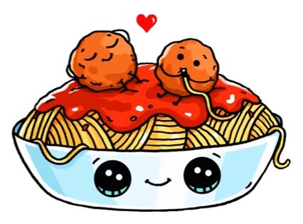 Spaghetti Kawaii Girl Drawings, Haiwan Comel, Chat Kawaii, Arte Do Kawaii, Images Kawaii, Cute Food Drawings, Cute Kawaii Drawings, Kawaii Doodles, Cute Cartoon Drawings