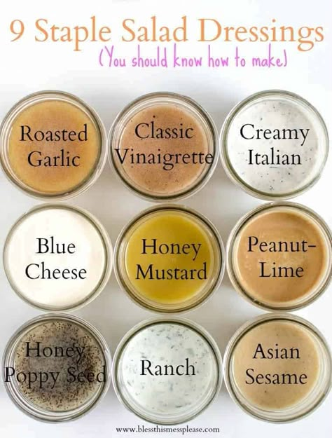 Healthy Dressing Recipes, Homemade Salad Dressing Recipes, Glutenfri Baking, Sommer Mad, Salad Dressing Recipes Healthy, Resep Salad, Salad Dressing Recipes Homemade, Creamy Dressing, Marinade Sauce