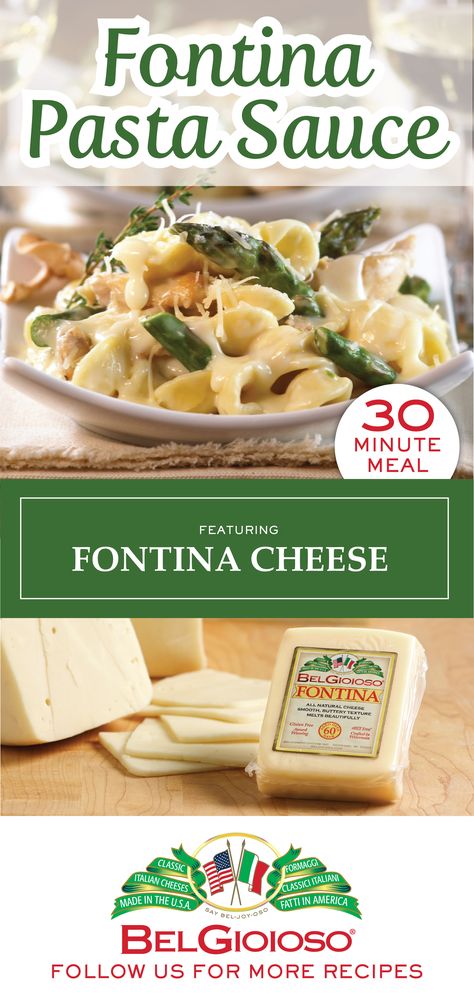 Dinner in a dash? You can't go wrong with this easy, cheesy #Fontina Sauce on your favorite pasta. Mix in your favorite veggies for an extra healthy twist. Italian Cheese Sauce For Pasta, Fontina Cheese Recipes Pasta, Fontina Cheese Sauce, Recipes With Fontina Cheese, Beschemell Sauce For Lasagna, Fontina Cheese Recipes, Homemade Lasagna Recipe Bechamel Sauce, Sambuca Pasta Sauce, Rice Sides