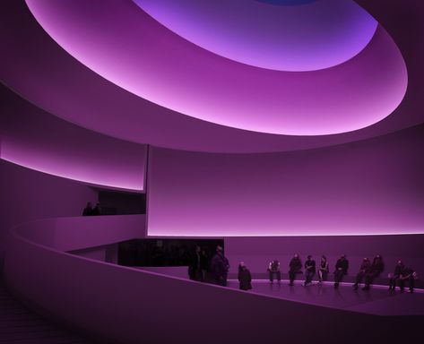 James Turrell: Rendering for Aten Reign, 2013. Daylight and LED light. Site-specific installation, Solomon R. Guggenheim Museum, New York. © James Turrell. Rendering: Andreas Tjeldflaat, 2012 © SRGF. Frank Lloyd Wright Guggenheim, Mermaid Colors, James Turrell, Lights Artist, New York Museums, Action Painting, Guggenheim Museum, Light Sculpture, Design Del Prodotto