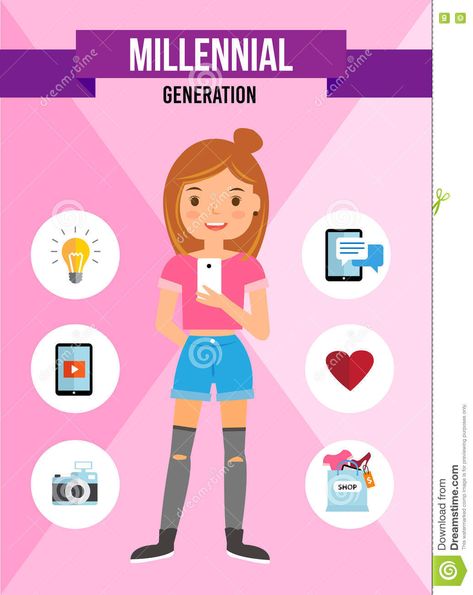 Character Infographic, Millennial Generation, Millennials Generation, Infographic Illustration, Cartoon Character, Cartoon Characters, Stock Vector, Vector Illustration, Family Guy