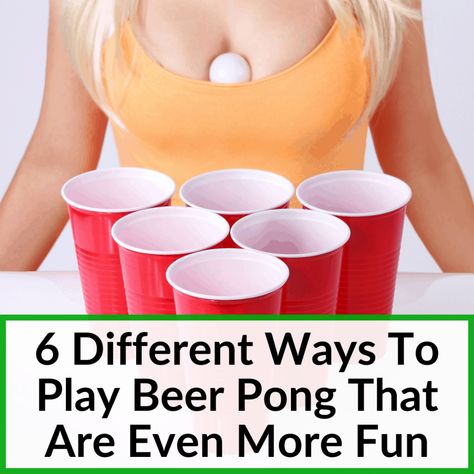 Beer pong isn’t a one-dimensional game. There are loads of different ways to play beer pong and many are way more fun than the classic game. Our favorite variation... Yard Beer Pong, Bachelorette Beer Pong, Beer Pong Christmas Game, Beer Pong Games, Battleship Beer Pong, Quidditch Pong, Beer Pong Rules, Cup Pong, Beer Pong Party