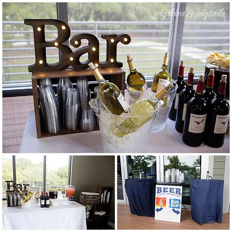 Dakin & Toni’s Wedding: Rabb House Reception Wedding Bar Self Serve, Diy Wedding Bar Self Serve, Self Serve Bar, Reception Food Ideas, Wedding Reception Food Ideas, Diy Wedding Bar, House Reception, Wedding Backyard Reception, Serving Bar