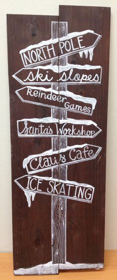 North Pole Sign Drawing, Santas Workshop Signs, White Board Christmas Ideas, Christmas Signpost, Christmas Chalkboard Signs, Elf School, Thread Drawing, Christmas Chalkboard Art, North Pole Sign