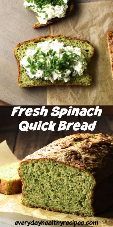 Spinach Bread Recipes, Spinach Cheese Bread Recipe, Baked Savoury Snacks, Uses For Spinach, Spinach Loaf, Spinach Bread Recipe, Spinach For Breakfast, Breakfast Spinach, Frozen Spinach Recipes