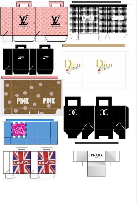 Amazon Box Template, Migues Miniatures, Diy Tiny Books, Amazon Box, Barbie Printables, Barbie Miniatures, Barbie Dolls Diy, Paper Toys Template, Diy Barbie Furniture