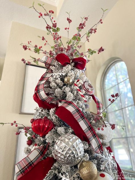 Christmas Tree Filler Ideas, Sparse Christmas Tree, Christmas Tree Filler, Faux Tree Branches, Tree Collar Christmas, Family Room Decorating Ideas, Tree Coffee Table, Tree Fillers, Christmas Present Wrap