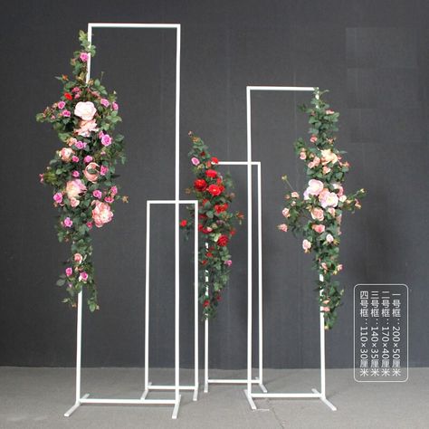 New Tieyi Wedding arch Long Box White Screen Road Guide Backdrop Decoration Stage Set Geometric Lines Wedding Props|Wedding Arches| - AliExpress Rectangular Backdrop, Backdrop Frame, Stage Backdrop, Event Backdrop, Frame Wedding, Wedding Props, Background Decoration, Stage Set, Stage Decorations