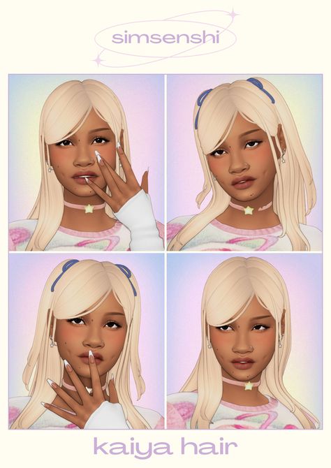 Sims 4 Preppy, Gyaru Sims 4 Cc, Cc Sims 4 Hair, Sims Hairstyles, Hair Palette, Hair Ts4, Aesthetic Sims, Sims 4 Cheats, Cc Hair