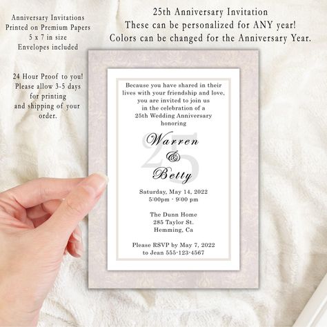 Anniversary Dinner Party, Silver Wedding Anniversary Party, Celebration Invitations, 60th Anniversary Parties, Wedding Anniversary Party Invitations, 25th Wedding Anniversary Party, Anniversary Party Invitations, Silver Invitation, Dinner Party Invitations