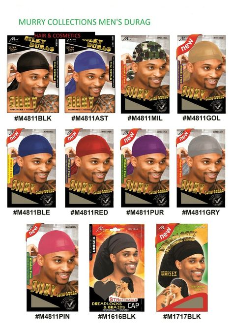 MURRY COLLECTION MEN'S DURAG-FLEXIBLE-ALL TYPE-SATIN /SILKY /COTTON-FAST UK POST ITEM LOCATION: HAIR & COSMETICS WHOLESALE LTD, 360 VICTORIA MARKET, INTU CENTRE, NOTTINGHAM,NG1 3PP, UK Hair Cosmetics, Uk Post, Nottingham, Wrinkle Free, Packaging, Satin, Hair