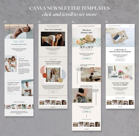 Mailchimp Newsletter Design, Canva Newsletter, Newsletter Template Mailchimp, Newsletter Design Templates, Newsletter Layout, Newsletter Inspiration, Email Template Design, News Letter, Email Newsletter Template