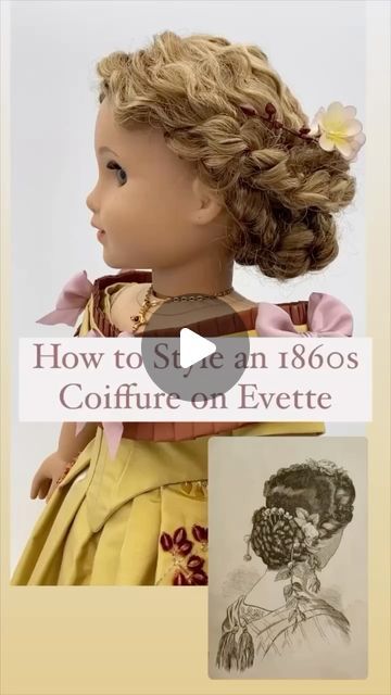 1800 Hairstyles Woman Tutorial, Prairie Hairstyles, 1800 Hairstyles Woman, 1870s Hairstyles, 1860s Hairstyles, 1950 Hair, 1800s Hairstyles, 1950 Hairstyle, American Girl Hairstyles