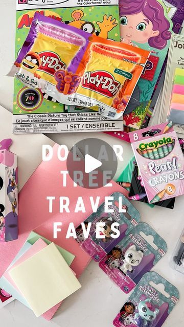 Caitlin Kruse on Instagram: "Traveling for Spring break? Here are a few favorites from the Dollar Tree that I always stock up on for road trips! 

I always make sure to do a quick run down the kids aisle when I'm at the Dollar Tree for anything new, inventory is always changing. I have a stash in my office that I can pull from when it's time for a trip. 

The playdough packs  are a game changer (not always there so when you see them, grab)! 

Post-its entertain little ones for a WHILE ! 

Fresh crayons for each trip since we always seem to lose them. 

#traveltipsandtricks #travelwithkids #dollartreefinds" Dollar Store Travel Hacks Kids, Dollar Tree Travel Hacks For Kids, Travel Hacks Kids, Post Its, Dollar Tree Finds, Kid Hacks, Toddler Travel, Travel Toys, New Inventory