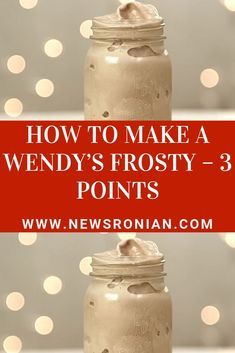 Homemade Wendy's Frosty Recipe, Wendy's Frosty Recipe, Low Cal Drinks, Wendys Frosty Recipe, Wendy's Frosty, Weight Watcher Smoothies, Wendys Frosty, Weight Watcher Desserts, Frosty Recipe