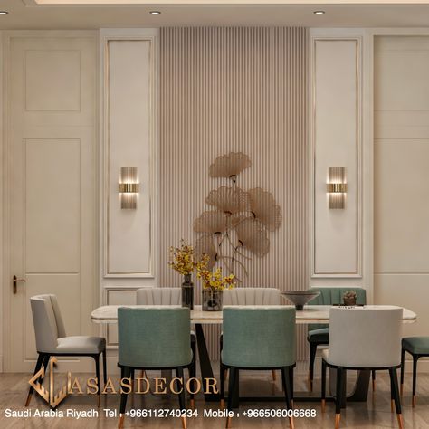 Panelling Design, Dining Room Design Luxury, Luxury Ceiling Design, Dining Area Design, Dining Interior, Dining Wall, Ceiling Design Living Room, Wall Panelling, Wardrobe Design Bedroom