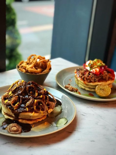 Launch of Stack and Still - pancakes galore! Best Brunch Dishes, Glasgow Food, Clean Foods, Pancake Day, Pub Food, Brunch Dishes, Glasgow Scotland, Fudge Brownies, Best Places To Eat