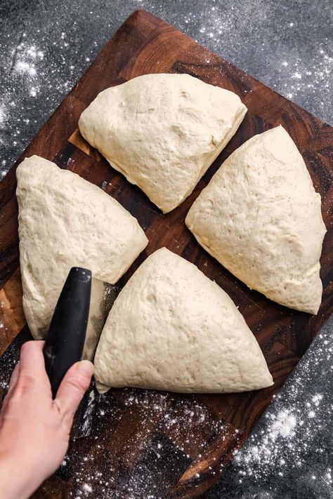 Refrigerator Pizza Dough Refrigerator Pizza Crust Recipes, Refrigerator Pizza Dough, The Stay At Home Chef, Eggplant Parmesan Baked, Stay At Home Chef, Cooking For A Group, Salad Rolls, Homemade Dinner Rolls, Pizza Crust Recipe