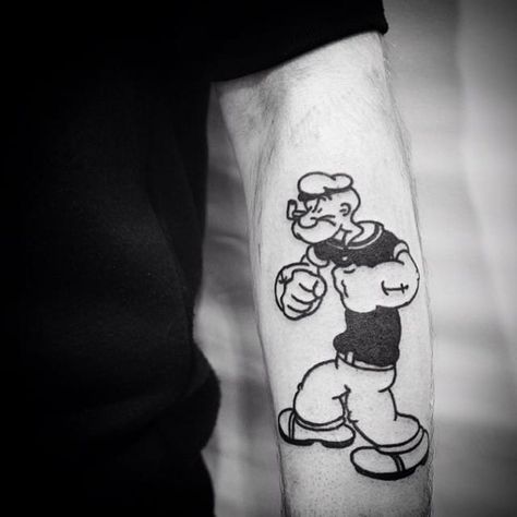 15 Mighty Popeye Tattoos | Tattoodo Traditional Tattoo Arm, Popeye Tattoo, Navy Humor, Popeye Cartoon, Sailor Tattoos, Tattoos Pictures, Anchor Tattoo Design, Sailor Tattoo, Popeye The Sailor Man